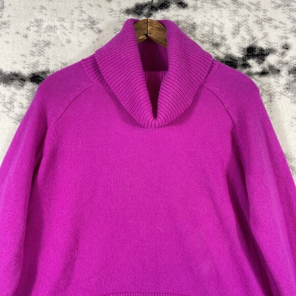 Athleta Wool Cashmere Aspen Turtleneck Sweater Womens Size Small Hot Pink - Picture 3 of 15